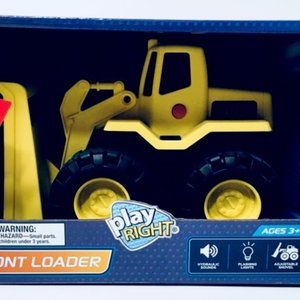 New Play Right Toy Front Loader 3+ Childrens Yellow Plastic Sounds Lights (S A2)